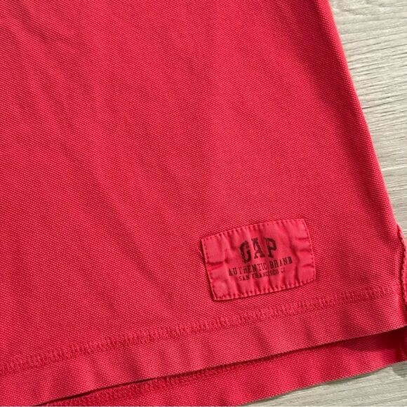 Gap Red Short Sleeve Polo Shirt Size Large - Picture 3 of 5